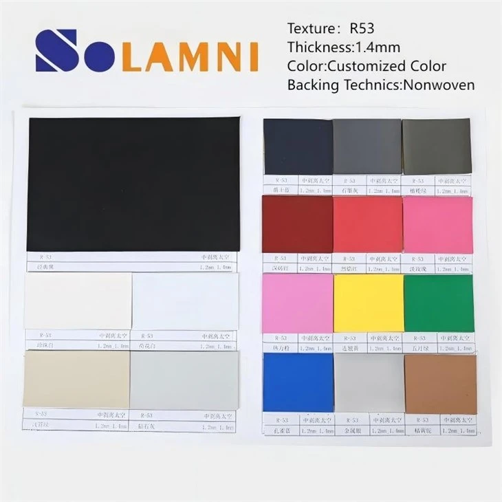 R53 Texture Pu Leather Synthetic Leather Fabric Materials price